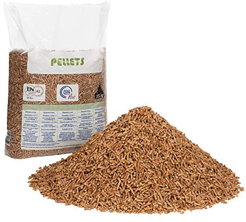 FLASHPRIX Sacco Pellet per Stufe 15 kg in Legno Riciclato e Biomassa Ideale per Cestello Bruciatore Pellet, Camini e Stufe