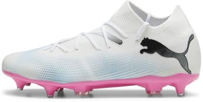 Puma Men Future 7 Match Mxsg Soccer Shoes, Puma White-Puma Black-Poison Pink, 45 EU