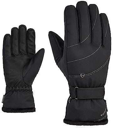 Ziener Damen KAHLI Ski-Handschuhe/Wintersport | Primaloft, Plüschfutter, Black, 7,5