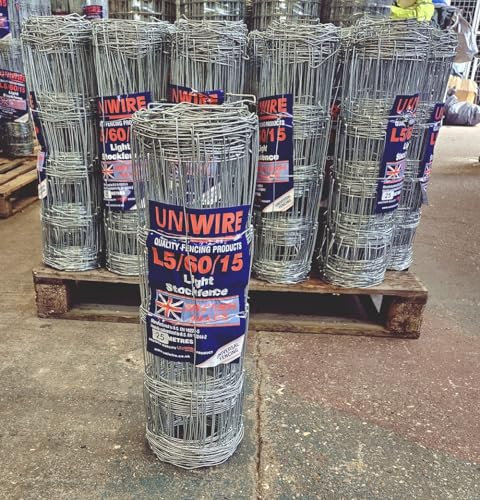 F&G Supplies 25m Long Stock Fencing, 60cm Tall, for Gardens, Hedges Child and Dog proofing, Sheep, Pigs. L5/60/15
