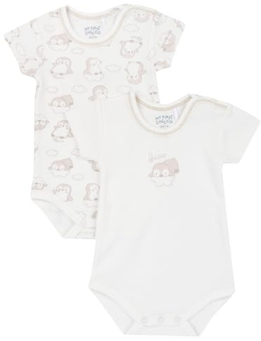 Chicco Body en Coton, Manches Courtes, Ouverture Mi-Jambe Bottone Mixte bébé