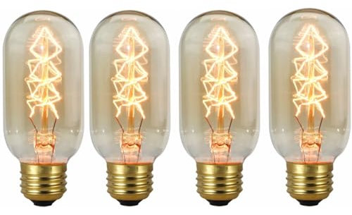 ALIVIM 4 Stück T45 E27 220 V 40 W LED-Leuchtmittel dimmbar Glühlampe Vintage Dekorative Lampe Glühlampe Spirale Warmweiß