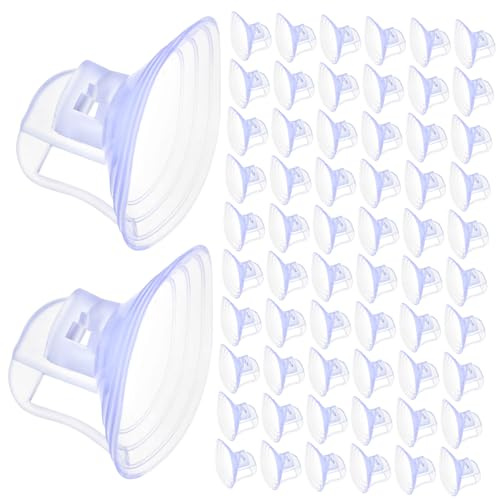 VINTORKY 100Stücke Saugnäpfe für Windschutzscheiben und Badezimmer Saugpads mit Haken Starke Haftung Transparente Sucker Pads für Wandmontage Vielseitig Einsetzbar für Haushalt und Auto