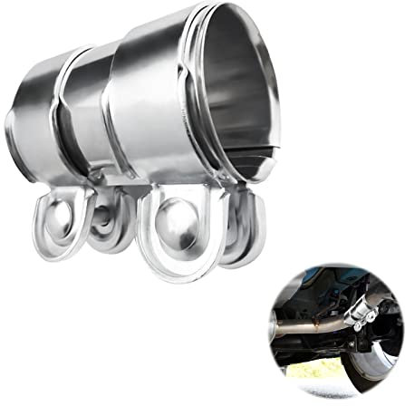 Edelstahl Auspuffschelle: Doppelschelle Auspuffrohrklemme Universal, Verzinkt (Ø 55mm / L: 95mm)