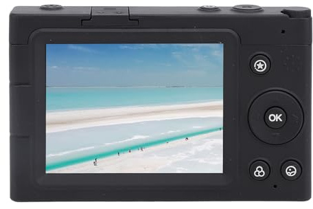 Appareil Photo Numérique, Appareil Photo 4K 64MP Autofocus pour la Photographie Youtube, Appareil Photo de Voyage Compact Vintage avec Flash, Zoom Numérique 28X,