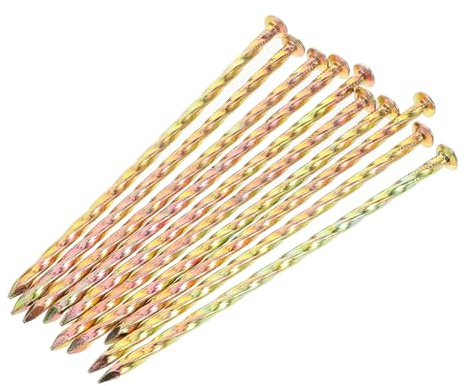 Piquets de Bordure de Jardin en Acier au Carbone, 10 Pièces | Fixation pour Gazon Synthétique, Installation Facile, Usage Extérieur pour Tentes et Auvents