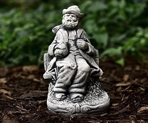 SmPinnaA Resting Man Sculpture Sitting Man Ornament Garden Man Decor Concrete Male Statue Garden Cement Decoration Cement Male Figure Stone Man Statue Unique Backyard Gift Outdoor Male Ornament Patio