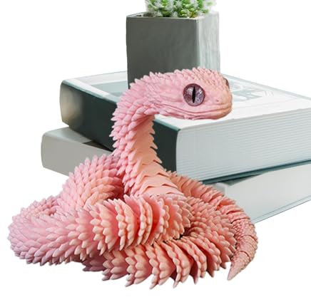 Generisch Gelenkschlangenmodell, gedruckte Gelenkschlange, Tiermodell-Ornamente - Flexible Gelenke Schlange Schreibtisch Spielzeug für Schlafzimmer, Kinderzimmer,