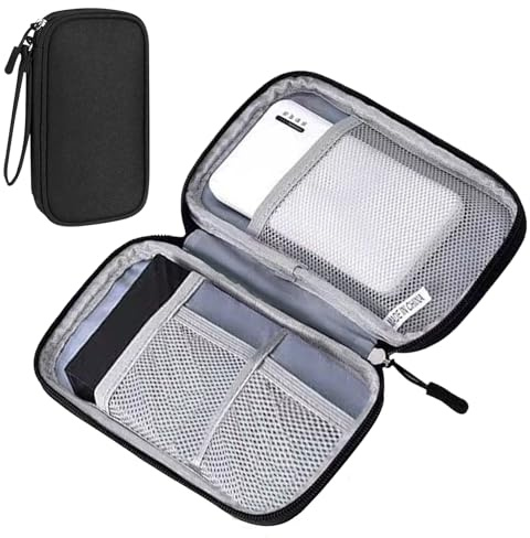 Small Travel Cable Organiser Bag, storage pouch for Earphone Power Bank | Universal Cord and Gadgets Cable Pouch,power bank case holder travel pouch for charger and cable,electronics travel organizer