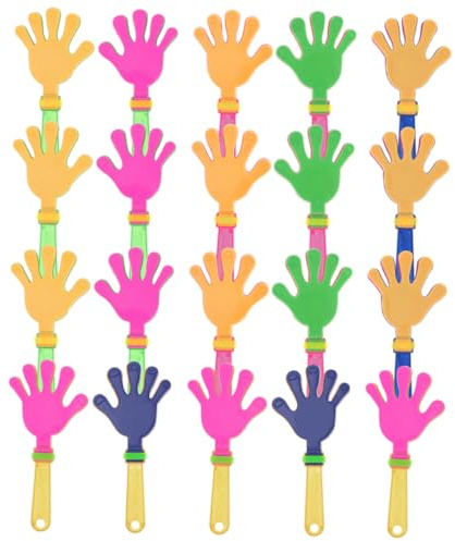 GARIOUANS Battimani Rumorosi Colorati in Plastica, Accessori di Scena per Feste, Set da 20 Pezzi per Ragazzo Ragazza e Adulti, Bomboniere per Compleanni, Matrimoni e Eventi Colore Casuale