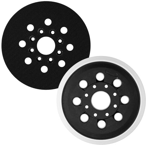 BEASAFY 2 discos de lijado para Bosch GEX 125-1 AE, disco de pulido de 8 agujeros, lijadora orbital de 125 mm, piezas de repuesto con disco de lijado de velcro para Bosch PEX 220 A y AE, Skil 7402
