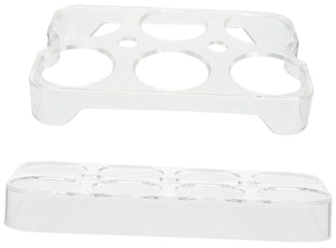DIYEAH 2pezzi Contenitore per Uova da Frigorifero Portauova Multi-griglia in Plastica Organizer per Congelatore Vassoio per Conservazione delle Uova per Uso Domestico Cucina