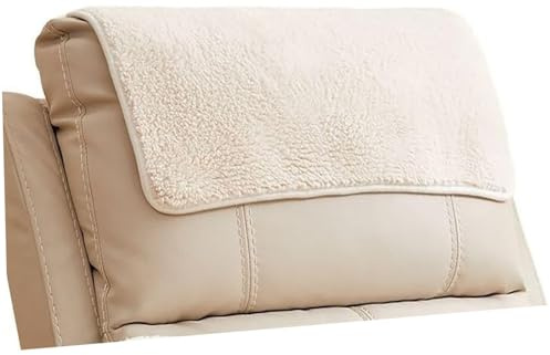 ILiemao Sofa Armlehnenbezüge Couch Kopfstützenbezug Armlehnenschonerfür Armkappen Schonbezüge Sessel Relaxsessel Armbezug Kopfstützenschutz Sitzbezug Kopfschutz Überzug(Beige,Headrest 1pc)