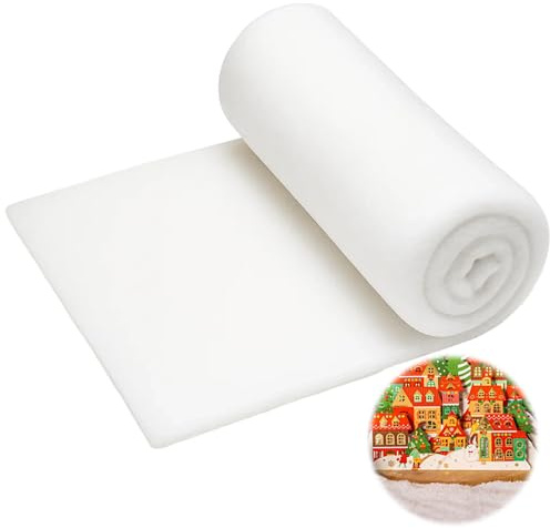 EujRcf 1 Pack Snow Blanket, Fake Snow Artificial Blanket Roll, Christmas Decoration White for Indoor and Outdoor Use, 96 x 31 Inches