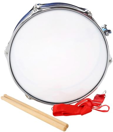 Gralara Caisse Claire de 13 Pouces, Batterie Portable avec Bandoulière, Instrument de Percussion à Double Tonalité pour Enfants, Garçons et Filles Débutants, Bleu