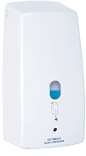 WENKO Dispenser sapone a infrarossi Treviso - automatischer Flüssigseifen-Spender Capacità: 0.65 l, Plastica, 11 x 22.5 x 10.5 cm, Bianco