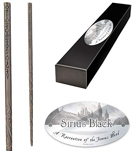 The Noble Collection - Sirius Black Character Wand - 15.5in (39cm) Harry Potter Wand with Name Tag - Harry Potter Film Set Movie Props Wands