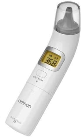 OMRON GentleTemp 521 Digital Ear Thermometer - 3-in-1 Measurement for Ear, Surface, and Room - For Adults and Kids - 1-Second Readings in Celsius and Fahrenheit with Backlight and 25-Reading Memory