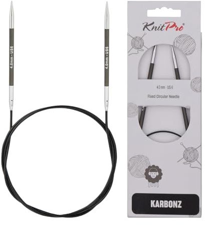 KnitPro - KnitPro Karbonz (40 cm, 4,00 mm) rundstickor - 1 enhet