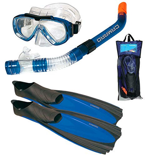 CAMARO Professional Complete Flossenset Schnorchelset Tauchset Maske Schnorchel Flossen