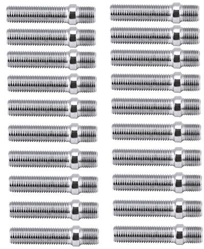 Qiilu 20pcs 50mm Extension de Goujons Roue Conversion 12x1.5 à 12x1.5 Vis Adaptateur