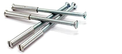 Door Handle Connecting Screws with Sleeves M3 Silver 50mm Bolts Length x 20mm Sleeve Length (M3 Silver. Pack of 4.)