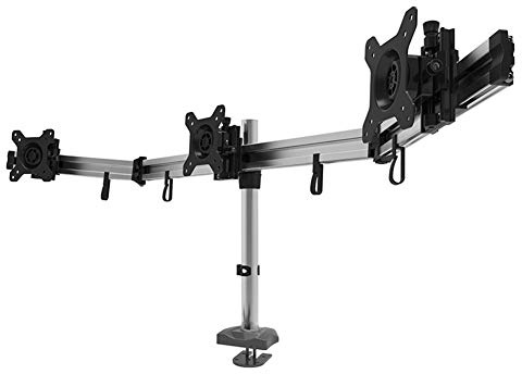 AYY Pied Ecran PCSupport De Moniteur, Adapté pour Bras De Moniteur LCD LED 15-27 Pouces, Support De Bureau D'affichage Transparent à 3 écrans, Support De Travail PC(Size:Style 2)