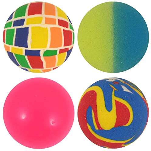 PartyPack 4X Riesige Flummi, 60 mm XXL Flummies für Kinder extra groß, Gastgeschenke und Mitgebsel für Kindergeburtstag, Pinata, für Jungen und Mädchen, Bounce Ball Set.