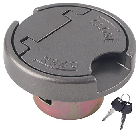 Bouchon de Réservoir D'essence, Bouchon de Verrouillage de Réservoir D'essence avec Clés Pièces en Acier Inoxydable Universelles pour Moto Scooter