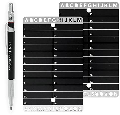 Crypto Seed Bank - Hardware Seed Wallet Storage - Engraved Crypto Steel for Bitcoin Backup - Plus Size