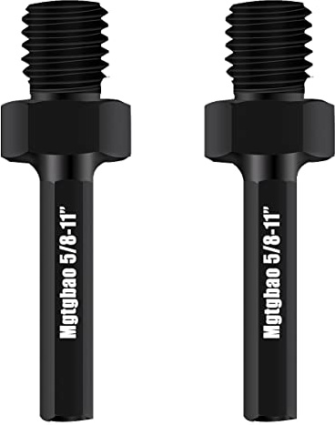 Mgtgbao 2Pcs Core Drill Bit Adapter 5/8-11 inch Male to 3/8 inch Hex Shank for Thread Diamond Hole Saw