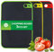 Tabla Cortar Cocina, Juego de 3 Tablas de Cortar Plástico Sin BPA, Fáciles de Limpiar y Antibacterianas, Tabla de Cortar Profesional Grande con Ranura para Jugo y Prensa de Ajos para Verduras/Carne