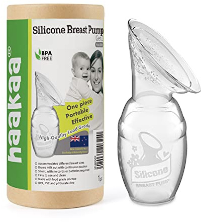 Haakaa Silikon-Milchpumpe Gen.1 für das Stillen, 100 ml | Zum Extrahieren der Milch und zum Aufsammeln von Milch.