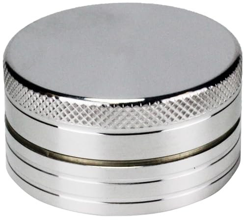 Evergreen Labs Grinder Metálico, Molinillo de Especias y Condimentos, 100% de Aluminio, Plateado, 40mm sin Pantalla