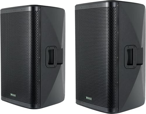 Pronomic C-215 MP 15 Set de 2 Cajas pasivas estéreo 2 vías, 350W RMS (1400W Pico), 8 ohmios, 96 dB SPL, Color Negro.