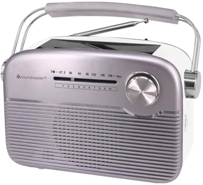 Soundmaster TR480SI Akku-Radio UKW UKW Solarpanel Silber