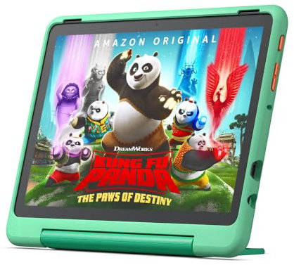 Fire HD 10 Kids Pro-Tablet (Neueste Generation), für Kinder ab dem Grundschulalter | 10-Zoll-Display, lange Akkulaufzeit, Kindersicherung und dünne Hülle | Version 2023, 32 GB, Mintgrün