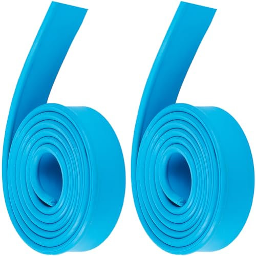 CRASPIRE Ersatzabzieher aus Gummi, 104 cm, blaue Silikon-Gummilippe, Ersatzgummi, Ersatzgummi, Ersatz-Rakel, Schrubber, Nachfüllkopf für Fenster, Duschtüren, Glasreinigung, 2 Stück
