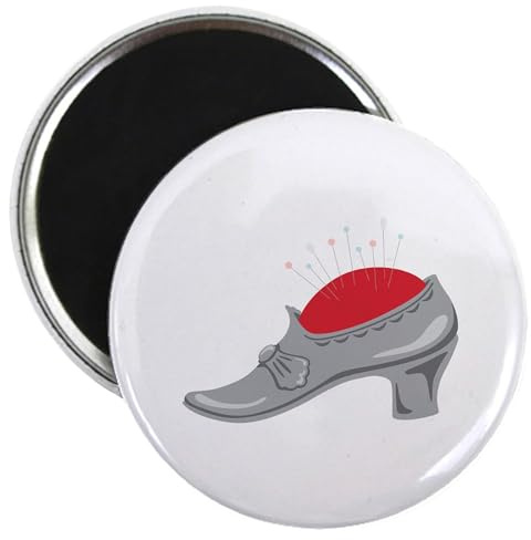 CafePress Shoe Pin Cushion Magnets 2.25 Round Magnet (10 pack)