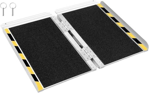 LXLAEOANG Rollstuhlrampe Tragbare Aluminium-Klapprampe, Tragkraft 272 kg, Länge 1,83 m x Breite 73,75 cm(2FT)