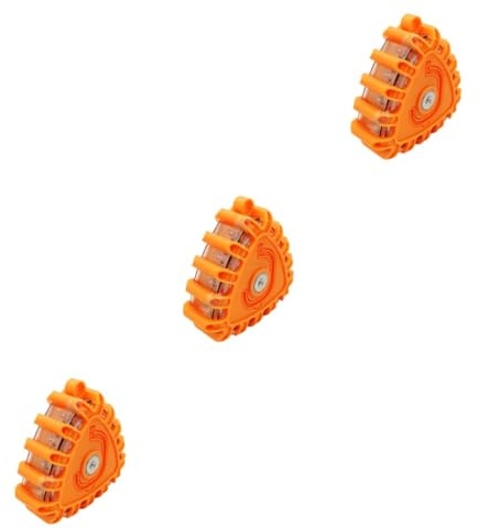 WEKADRIN 3 Pièces Lampe Stroboscopique Triangle LED Orange pour Sécurité Routière Lumière Rotative de Barricade avec Crochets et Aimant Puissant Étanche et Facile à Fixer sur Véhicule ou