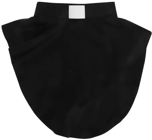 Hemobllo Priest Collar for Men Women, Soft Priest Vicar Neck Costume Insert, Breathable Religious Church Services Vestment for Church services, Weddings, Mass, Costume Parties, Stage plays, Black