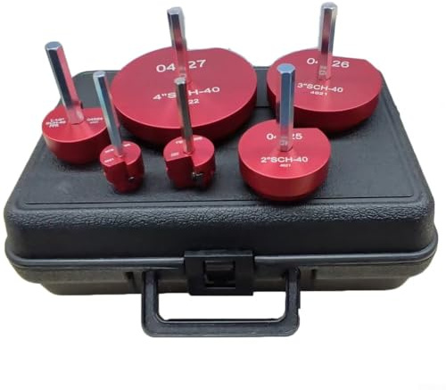 Juego de 6 herramientas de escariador PPR para taladros de 1/2 pulgada, insertos de carburo de aleación dura para limpieza de tuberías de PVC CPVC ABS de 3/4 a 4 pulgadas, con eje hexagonal de 3/8