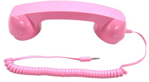Auricular De Teléfono Retro – Auriculares con Asa para Teléfono Móvil con Cable | Adaptador De Telfono Fijo Vintage para Uso En Actuación De Temática De Utilería De Fotografía De Oficina En Ca