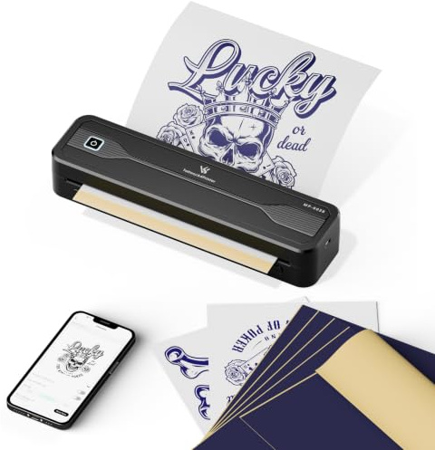 TATELF Stampante Stencil Tatuaggi Wireless A4 Termica Bluetooth