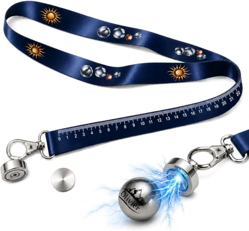 Custamix Pétanque-Kugeln, magnetisch, mit Magnet 2,5 cm und Schutzscheibe, Petanque, Zubehör, Riemen 65 cm, mit Maßband