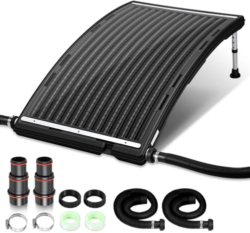 ISOISL 𝐈𝐒𝐎𝐈𝐒𝐋 Solar Poolheizung, Upgrade Solarkollektor 110 x 65 x 35cm Höhenverstellbar,Solarheizung Pool für Pools bis 10000 L/H,32/38mm Anschluss,Poolheizung Erweiterbar