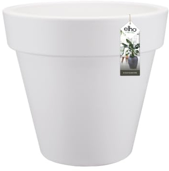 elho Pure Round 50 - Blumentopf für Innen & Außen - Ø 49.0 x H 44.4 cm - Weiß/Weiss