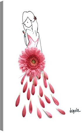 PICANOVA – Gerbera 40x30cm – Premium Leinwanddruck – Kunstdruck Auf 2cm Holz-Keilrahmen Für Schlaf- Und Wohnzimmer Von Virgola Art