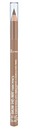 Rimmel London Brow This Way Fibre Pencil, Softly Defines and Thickens Eyebrows, Light, 1.1 g